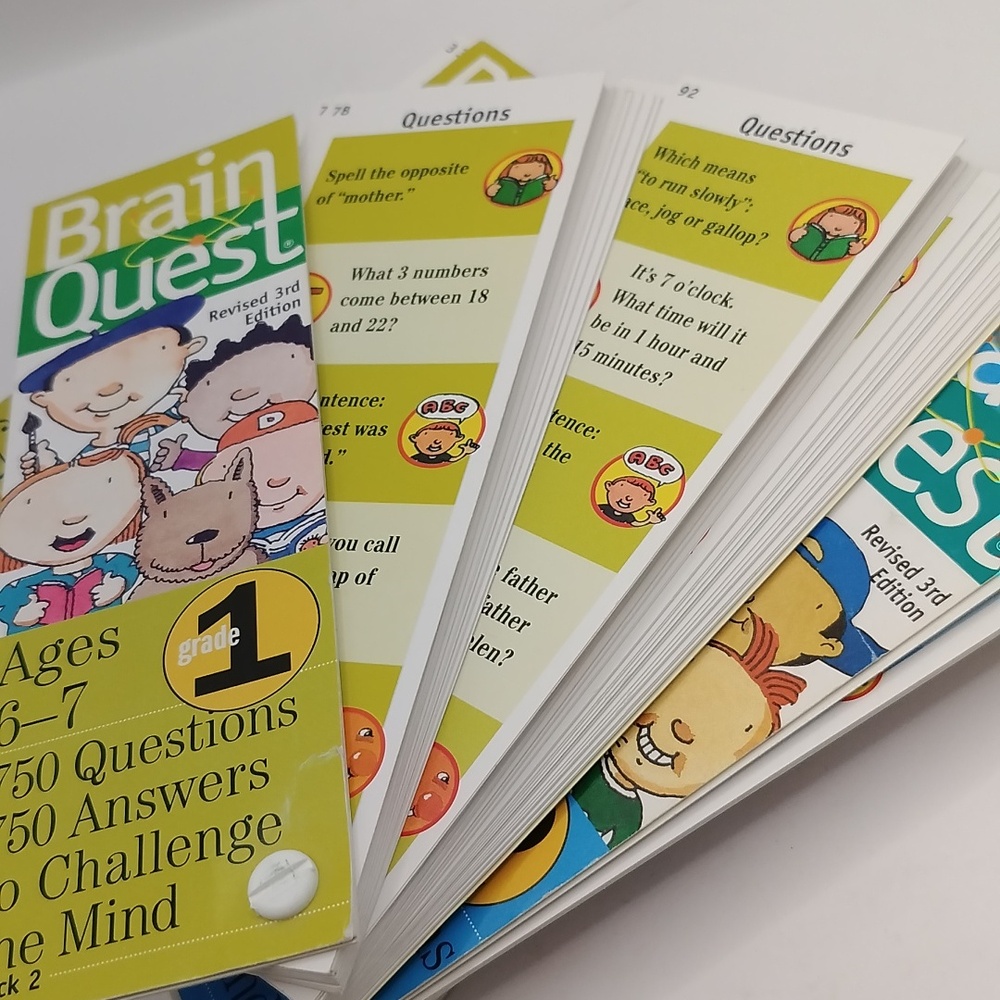Brain Quest Q&A Grade 1 (Decks 1 & 2) and Grade 2 (Deck 1) Revised 3rd Ed 2005 - Picture 3 of 14